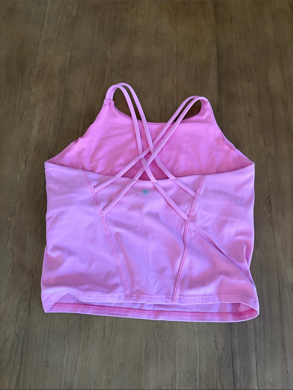 Athleta Girl Pink Strappy Cropped Athletic Tank Top
